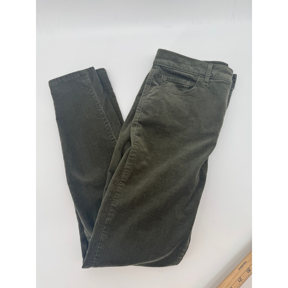 Loft Olive Green Corduroy Skinny Pants High Rise Five Pocket Trousers Womens